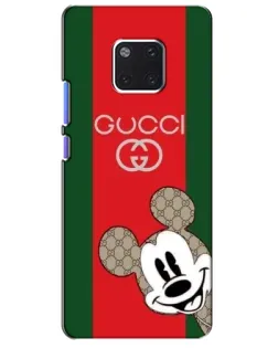 Чехол для Huawei Mate 20 Pro (LYA-L09, LYA-L29) с картинкой «Gucci — полосы и Микки»