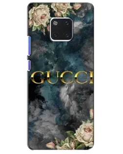 Чехол для Huawei Mate 20 Pro (LYA-L09, LYA-L29) с картинкой «Абстрактные цветы Gucci»