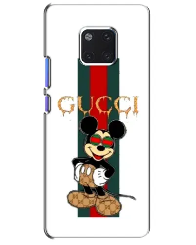 Чехол для Huawei Mate 20 Pro (LYA-L09, LYA-L29) с картинкой «Микки Маус Gucci — полосы»