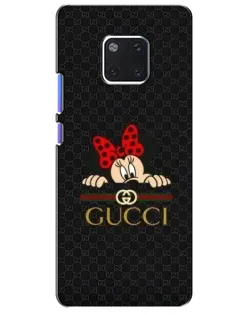 Чехол для Huawei Mate 20 Pro (LYA-L09, LYA-L29) с картинкой «Минни Маус Gucci — черный»