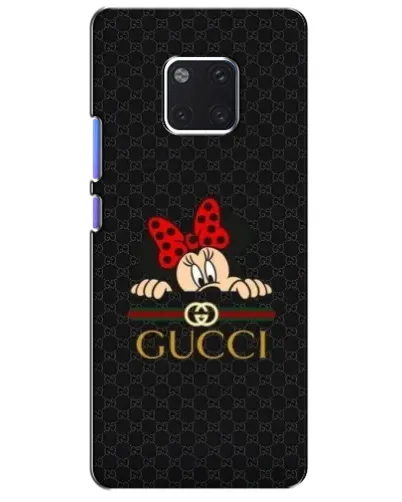 Чехол для Huawei Mate 20 Pro (LYA-L09, LYA-L29) с картинкой «Минни Маус Gucci — черный»