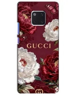 Чохол для Huawei Mate 20 Pro (LYA-L09, LYA-L29) з картинкою «Gucci — бордові троянди»