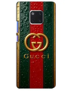 Чохол для Huawei Mate 20 Pro (LYA-L09, LYA-L29) з картинкою «Gucci — фірмова смуга та золото»