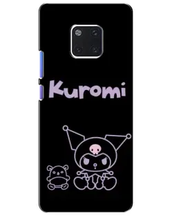 Чохол для Huawei Mate 20 Pro (LYA-L09, LYA-L29) з картинкою «Kuromi — чорний мінімалізм»
