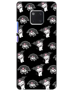 Чехол для Huawei Mate 20 Pro (LYA-L09, LYA-L29) с картинкой «Черный паттерн Kuromi»