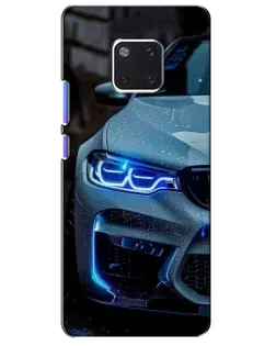 Чохол для Huawei Mate 20 Pro (LYA-L09, LYA-L29) з картинкою «Погляд BMW з синіми фарами»