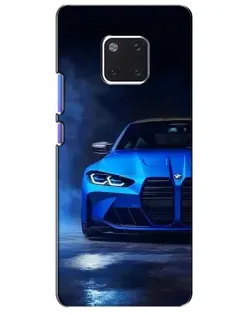 Чехол для Huawei Mate 20 Pro (LYA-L09, LYA-L29) с картинкой «Голубая BMW M4»