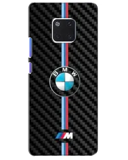 Чехол для Huawei Mate 20 Pro (LYA-L09, LYA-L29) с картинкой «Эмблема BMW и карбон»