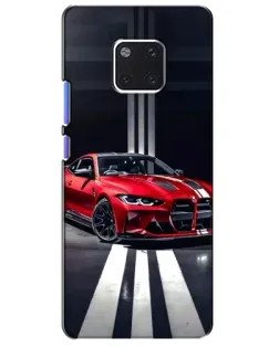 Чехол для Huawei Mate 20 Pro (LYA-L09, LYA-L29) с картинкой «Красная BMW на дороге»