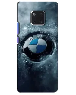 Чехол для Huawei Mate 20 Pro (LYA-L09, LYA-L29) с картинкой «Логотип BMW — лед»