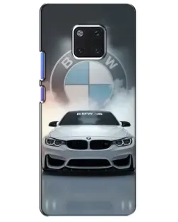 Чехол для Huawei Mate 20 Pro (LYA-L09, LYA-L29) с картинкой «BMW в белом дыму»