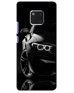 Чехол для Huawei Mate 20 Pro (LYA-L09, LYA-L29) с картинкой «Черная BMW — профиль»