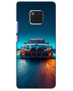 Чехол для Huawei Mate 20 Pro (LYA-L09, LYA-L29) с картинкой «BMW — огни неона»