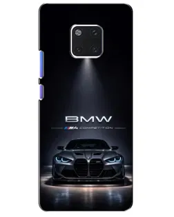 Чехол для Huawei Mate 20 Pro (LYA-L09, LYA-L29) с картинкой «BMW сквозь ночной город»