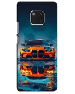 Чехол для Huawei Mate 20 Pro (LYA-L09, LYA-L29) с картинкой «BMW — золотая эмблема»