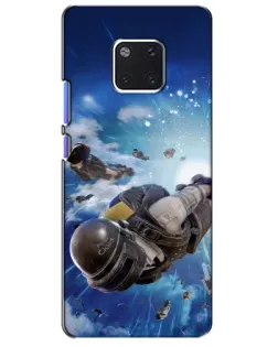 Чехол для Huawei Mate 20 Pro (LYA-L09, LYA-L29) с картинкой «Десант PUBG — прыжок»