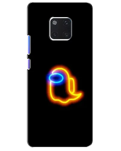 Чехол для Huawei Mate 20 Pro (LYA-L09, LYA-L29) с картинкой «Among Us неоновое сияние»