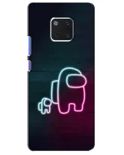 Чехол для Huawei Mate 20 Pro (LYA-L09, LYA-L29) с картинкой «Among Us неон-арт»