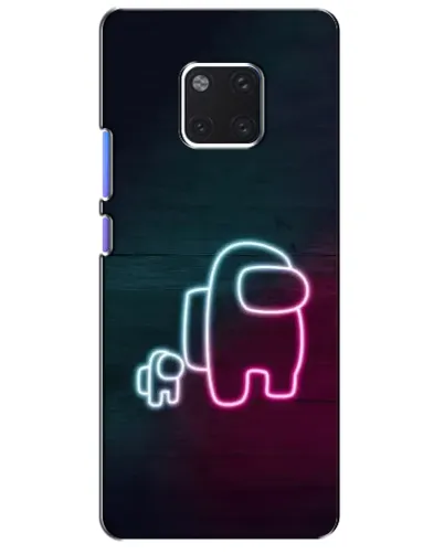 Чехол для Huawei Mate 20 Pro (LYA-L09, LYA-L29) с картинкой «Among Us неон-арт»