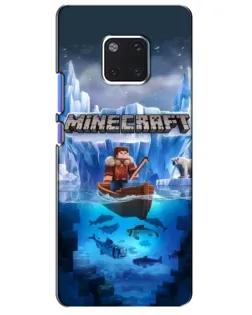 Чехол для Huawei Mate 20 Pro (LYA-L09, LYA-L29) с картинкой «Minecraft ледяной мир»