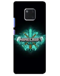 Чехол для Huawei Mate 20 Pro (LYA-L09, LYA-L29) с картинкой «Minecraft Diamond лого»
