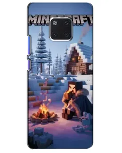 Чехол для Huawei Mate 20 Pro (LYA-L09, LYA-L29) с картинкой «Зимний Minecraft»