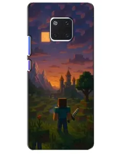 Чехол для Huawei Mate 20 Pro (LYA-L09, LYA-L29) с картинкой «Стив у башни»