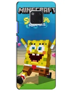 Чехол для Huawei Mate 20 Pro (LYA-L09, LYA-L29) с картинкой «Губка Боб Minecraft» Чехол для Huawei Mate 20 Pro (LYA-L09, LYA-L29) с картинкой «Губка Боб Minecraft»