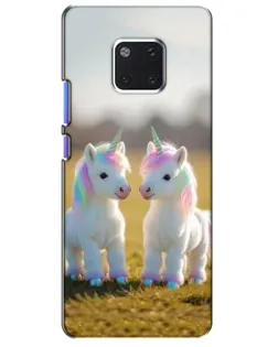 Чехол для Huawei Mate 20 Pro (LYA-L09, LYA-L29) с картинкой «Пара единорогов»