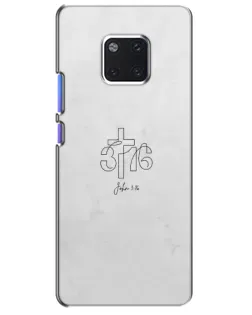 Чехол для Huawei Mate 20 Pro (LYA-L09, LYA-L29) с картинкой «Иоанна 3:16 Крест»