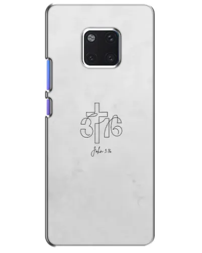 Чехол для Huawei Mate 20 Pro (LYA-L09, LYA-L29) с картинкой «Иоанна 3:16 Крест»