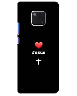 Чехол для Huawei Mate 20 Pro (LYA-L09, LYA-L29) с картинкой «Сердце - Jesus»