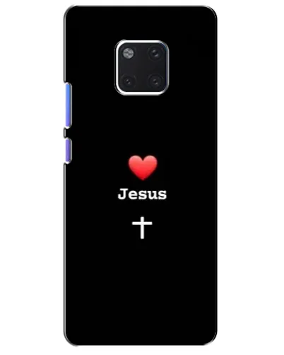 Чехол для Huawei Mate 20 Pro (LYA-L09, LYA-L29) с картинкой «Сердце - Jesus»