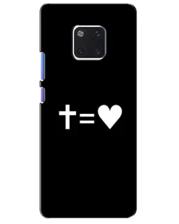 Чехол для Huawei Mate 20 Pro (LYA-L09, LYA-L29) с картинкой «Крест и Сердце»