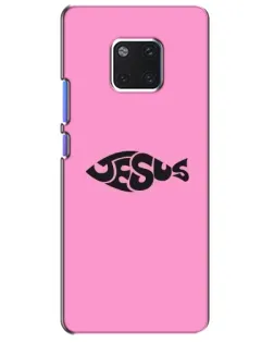 Чехол для Huawei Mate 20 Pro (LYA-L09, LYA-L29) с картинкой «Розовый символ  Jesus»