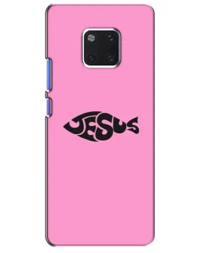 Чехол для Huawei Mate 20 Pro (LYA-L09, LYA-L29) с картинкой «Розовый символ  Jesus»