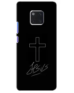 Чехол для Huawei Mate 20 Pro (LYA-L09, LYA-L29) с картинкой «Графический крест Jesus»