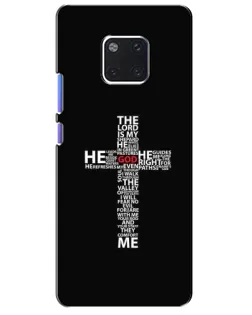 Чехол для Huawei Mate 20 Pro (LYA-L09, LYA-L29) с картинкой «Текстовый крест»