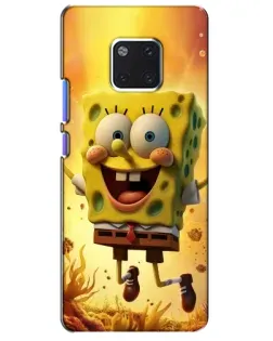 Чехол для Huawei Mate 20 Pro (LYA-L09, LYA-L29) с картинкой «Губка Боб прыгает»