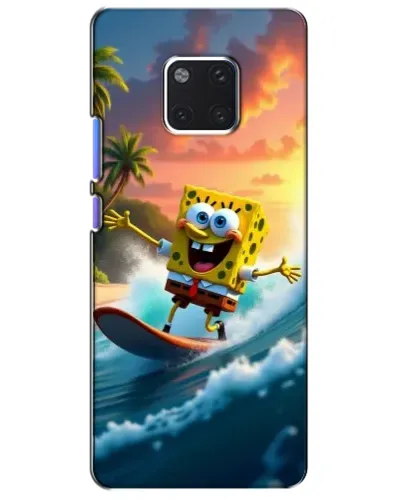 Чехол для Huawei Mate 20 Pro (LYA-L09, LYA-L29) с картинкой «Губка Боб серфингист» Чехол для Huawei Mate 20 Pro (LYA-L09, LYA-L29) с картинкой «Губка Боб серфингист»