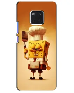 Чехол для Huawei Mate 20 Pro (LYA-L09, LYA-L29) с картинкой «Губка Боб повар»