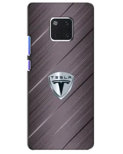 Чехол для Huawei Mate 20 Pro (LYA-L09, LYA-L29) с картинкой «Металлическая текстура Tesla»