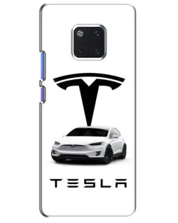 Чехол для Huawei Mate 20 Pro (LYA-L09, LYA-L29) с картинкой «Tesla White Style»