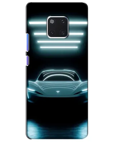 Чехол для Huawei Mate 20 Pro (LYA-L09, LYA-L29) с картинкой «Tesla в неоне» Чехол для Huawei Mate 20 Pro (LYA-L09, LYA-L29) с картинкой «Tesla в неоне»