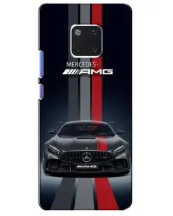Чохол для Huawei Mate 20 Pro (LYA-L09, LYA-L29) з картинкою «Mercedes — білий карбон»