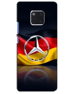Чехол для Huawei Mate 20 Pro (LYA-L09, LYA-L29) с картинкой «Mercedes — флаг Германии»