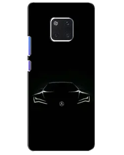 Чохол для Huawei Mate 20 Pro (LYA-L09, LYA-L29) з картинкою «Mercedes — силует авто»