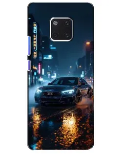 Чехол для Huawei Mate 20 Pro (LYA-L09, LYA-L29) с картинкой «Ночной город и Audi»