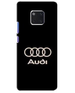 Чехол для Huawei Mate 20 Pro (LYA-L09, LYA-L29) с картинкой «Audi — золотой логотип»