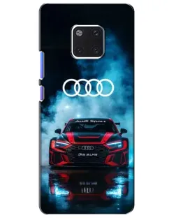 Чехол для Huawei Mate 20 Pro (LYA-L09, LYA-L29) с картинкой «Audi Sport — неон»